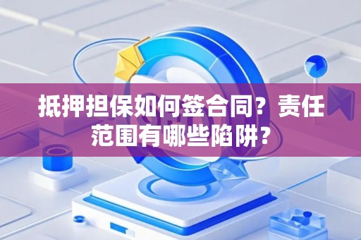 抵押担保如何签合同？责任范围有哪些陷阱？